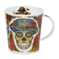 Кружка «Dua de Muertos», 320 мл, костяной фарфор, белый, декор, серия Lomond, DUNOON, Великобритания, 
