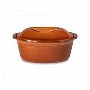 Форма для запекания с крышкой Caramel, 25.2 х 15.7 см, керамика, коричневый, серия Poterie, COSTA NOVA, Португалия, Керамическая посуда для запекания в духовке