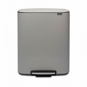 Контейнер для раздельного мусора, 2 х 30 л, нержавеющая сталь, серый, серия BO PEDAL BIN, BRABANTIA, Бельгия, Скидка до -20% на мусорные ведра Brabantia