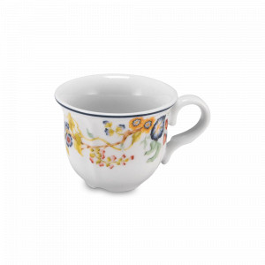Чашка кофейная Bianco e blu, 100 мл, фарфор, белый, декор, серия Florentius, LE COQ, Италия, Чашки из фарфора