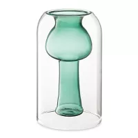 Ваза для цветов, 20 см, стекло, зеленый, серия Muse, BERGENSON BJORN, Великобритания, 