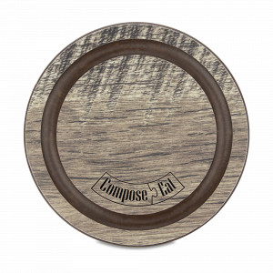 Подставка под кружку Бирдекель, круглая, диам. 95 мм, дуб мореный, серия Fashion, ComposeEat, Россия, Бирдекели