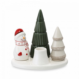 Подсвечник Enchanted forest, 14 см, доломит, серия New Year Essential, TKANO, Россия, Подсвечники и канделябры