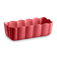 Форма для выпечки прямоугольная с волнистыми бортами, 28.5 х 13 см, керамика, розовый, серия Madlen, EMILE HENRY, Франция