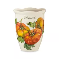 Емкость для кухонных принадлежностей, 16 х 13 см, керамика, декор, серия Mercato della Terra, NUOVA CER, Италия, 