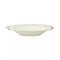 Тарелка суповая Avorio, 22 см, костяной фарфор, позолота, цвет: слоновая кость, серия Ionica, LE COQ, Италия, 