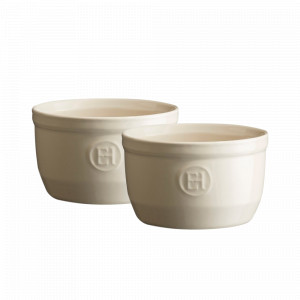 Набор из 2-х рамекинов, керамика, 10,5 х 6 см, крем, EMILE HENRY, Франция, EMILE HENRY (Франция)