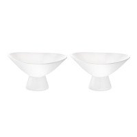 Набор из 2-х креманок, 230 мл, костяной фарфор, белый, серия Плиссе, DECOR DE TABLE, Россия