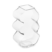 Ваза Wavy, 25 см, стекло, прозрачный, BERGENSON BJORN, Великобритания