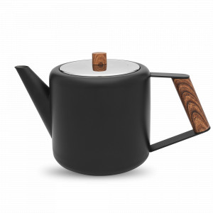 Чайник заварочный Boston, 1,1 л, нержавеющая сталь, дерево, черный, серия Duet, BREDEMEIJER, Нидерланды, Чайники заварочные