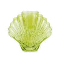 Ваза для цветов Seashell, 18.5 см, стекло, зеленый, DOIY, Испания
