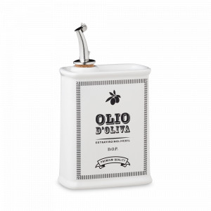 Бутылка для масла, 18 х 10 см,  0,25 л,  керамика, белый, серия Oliere Vintage, NUOVA CER, Италия, Oliere Vintage NUOVA CER