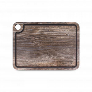 Доска разделочная с желобом, композитный материал, 24x18 см, дуб прованс, серия Elegance, ComposeEat, Россия, COMPOSE EAT (Россия)