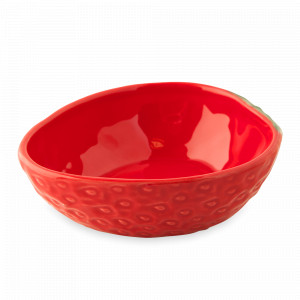 Салатник «Земляника», 13,5 х 11 х 4 см, керамика, красный, серия Земляника, Bordallo Pinheiro, Португалия, BORDALLO PINHEIRO (Португалия)