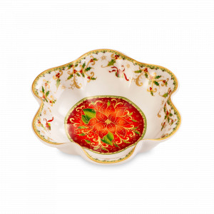 Салатник «Palais Royal Рождественская звезда», 18 см, фарфор, декор, LAMART, Италия, LAMART (Италия)