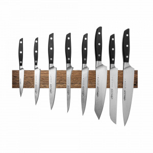 Набор из 8-ми кухонных ножей на магнитном держателе из дуба, серия Manhattan, ARCOS, Испания, Набор ножей сантоку