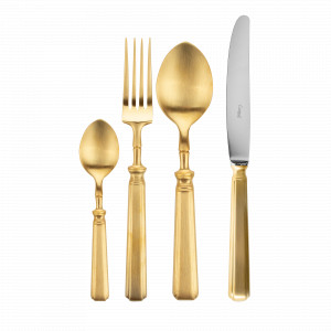 Набор столовых приборов на 12 персон, 72 предмета, матовое покрытие, золотистый, серия Piccadilly, CUTIPOL, Португалия, CUTIPOL (Португалия)