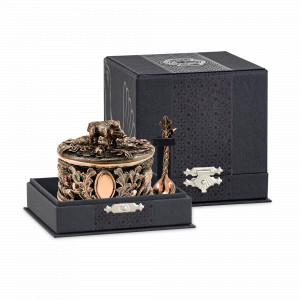 Солонка &quot;Кабан&quot;, медь, серия Охотничий домик, Кольчугинский Мельхиор, Россия, Солонки и перечницы