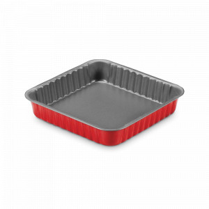 Форма для запекания квадратная, 24 см, сталь с антипригарным покрытием, красный, серия Rossana, GUARDINI, Италия, GUARDINI (Италия)