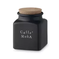 Банка для хранения кофе с крышкой, 14.5 см, керамика, белый, декор, серия Nero Easy, NUOVA CER, Италия, 