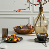 Набор обеденных тарелок, 2 предмета, 26 см, керамика, черный, серия Dots, LIBERTY JONES, Россия_00812810048323856803.jpg