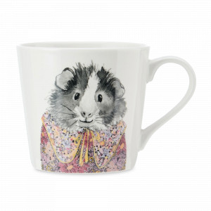 Кружка Морская свинка, 380 мл, фарфор, белый, декор, серия Mikasa Hampton, KITCHEN CRAFT, Великобритания, Kitchen Craft Mikasa Hampton
