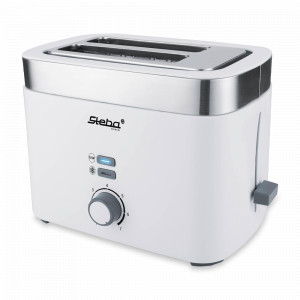 Тостер на 2 хлебца BIANCO, 18,5 х 26 х 17,5 см, пластик, нержавеющая сталь, белый, STEBA, Германия, Прочая бытовая техника STEBA