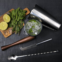 Набор для коктейлей Mojito, 4 предмета, нержавеющая сталь, серия Bar Craft, KITCHEN CRAFT, Великобритания_00818450048945418863.jpg