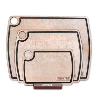 Набор из 3-х разделочных досок на подставке, в подарочной коробке, композитный материал, порфир кремовый, серия Fashion, ComposeEat, Россия