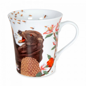 Кружка «Медведь и пчелы», 410 мл, фарфор, белый, KOENITZ, Германия, Большие кружки