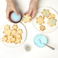 Форма  для печенья «Снежинки», 23. 5 см, ABS пластик, голубой, LEKUE, Испания_00819240053049499267.jpg