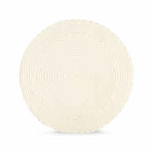 Салфетка подстановочная круглая Косы, 38 см, полипропилен, молочный, серия Matera, ANNA LAFARG, Китай, Салфетки подстановочные ANNA LAFARG