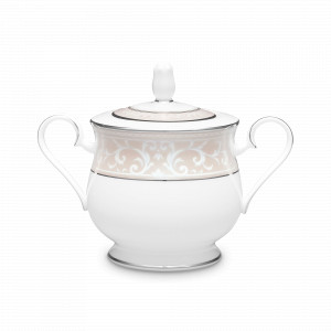 Сахарница , 300 мл, костяной фарфор, белый, серия Монтвейл, платиновый кант, NORITAKE, Япония, NORITAKE (Япония)