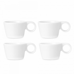 Набор из 4 чашек, 80 мл, фарфор, белый, серия Jaimi, VIVA Scandinavia, Дания, Чашки фарфоровые