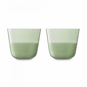 Набор из 2-х низких стаканов, 260 мл, стекло, зеленый, серия Arc Contrast, LSA International, Великобритания, LSA International (Великобритания)