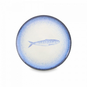 Тарелка закусочная, 21 см, керамика, белый, синий, серия Sardinhas, COSTA NOVA, Португалия, COSTA NOVA (Португалия)