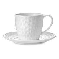 Пара кофейная Crystal, 100 мл, фарфор, белый, WALMER, Великобритания