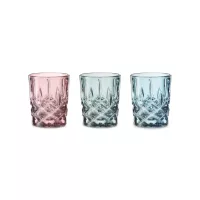 Набор из 3-х шотов Fresh Colors, 55 мл, хрустальное стекло, розовый, голубой, мятный, серия Noblesse, NACHTMANN, Германия, 