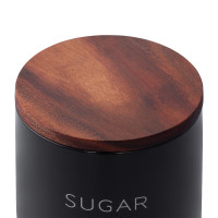 Банка для хранения сахара, 400 мл, керамика, дерево, черный, SMART SOLUTIONS, Россия_00819890049525906240.jpg