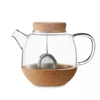 Чайник заварочный с ситечком, 600 мл, боросиликатное стекло, нержавеющая сталь, пробка, серия Cortica, VIVA Scandinavia, Дания, 