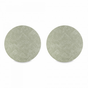 Набор из 2-х круглых подстановочных салфеток, 35 см, полиуретан, мятный, серия Leanera, LIBERTY JONES, Россия, Салфетки подстановочные