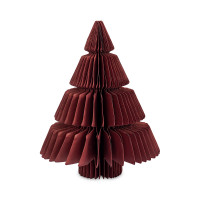 Декор новогодний Елочка Honeycomb tree, 18 см, бумага, бордовый, серия New Year Essential, TKANO, Россия