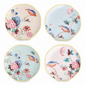 Набор из 4-х закусочных тарелок Кукушка, 21 см, костяной фарфор, декор, серия Cuckoo, WEDGWOOD, Великобритания, WEDGWOOD (Великобритания)