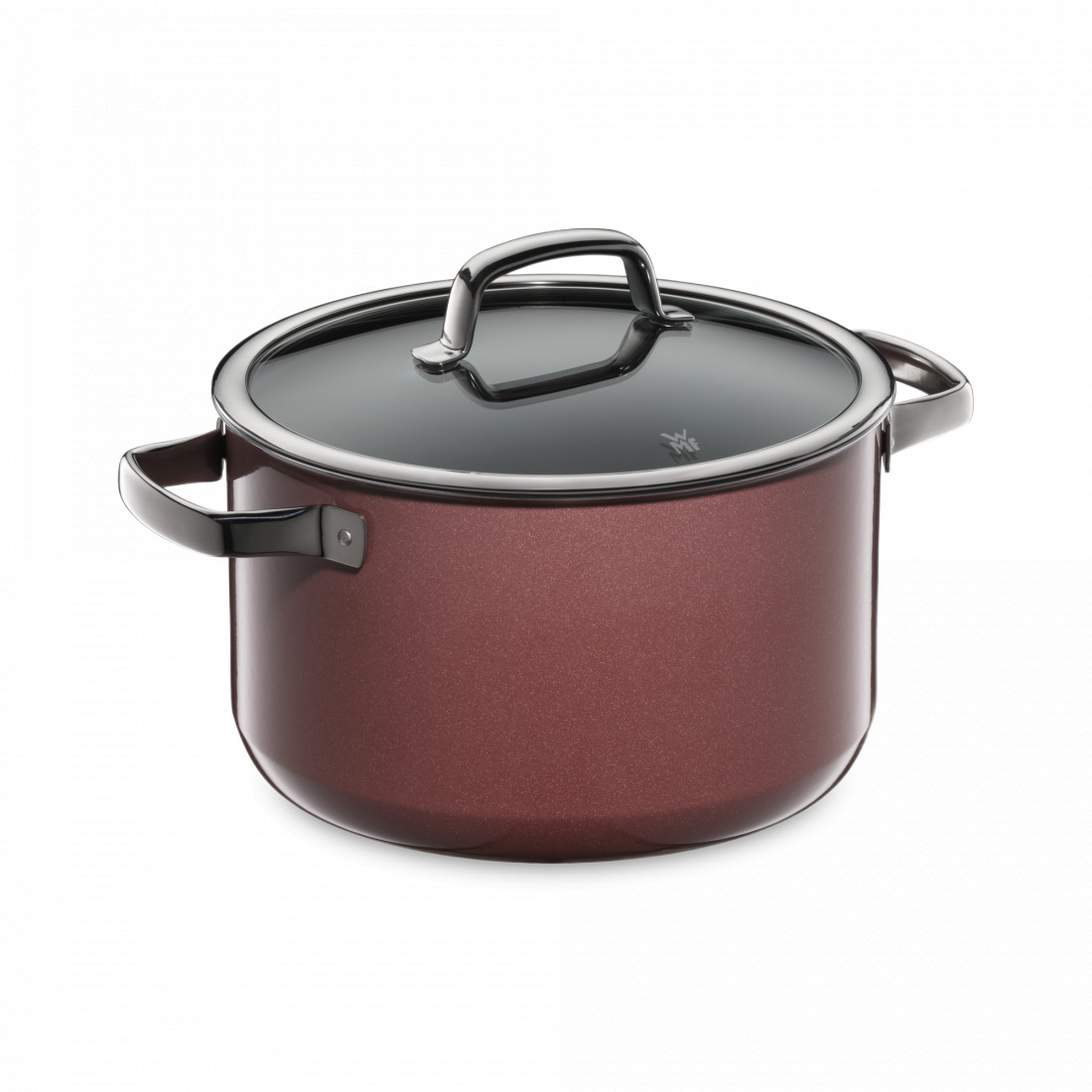 Кастрюля с крышкой, 24 см, 6.4 л, сталь, бордовый, серия Fusiontec Mineral, WMF, Германия