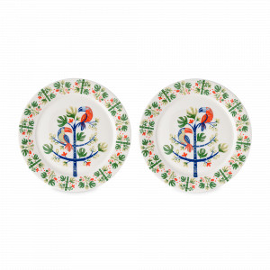 Набор из 2-х десертных тарелок Toucan, 18 см, фарфор, белый, декор, серия Birds of Paradise, LIBERTY JONES, Россия, LIBERTY JONES (Россия)