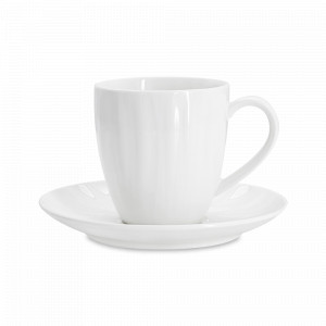 Пара чайная, 220 мл, фарфор, белый, серия Floral, HOME &amp; STYLE, Китай, Белые чайные пары