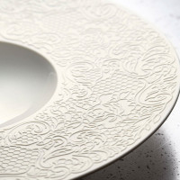 Тарелка для пасты с широким бортом BLANC, 30 см, фарфор, белый, рельеф, серия Collection L, GUY DEGRENNE, Франция_00822170059712888019.jpg