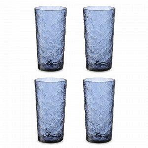 Набор из 4-х высоких стаканов, 450 мл, акрил, синий, серия Arctic, LIBERTY JONES, Россия, Бар LIBERTY JONES