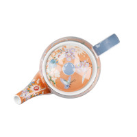 Чайник заварочный, 1 л, фарфор, оранжевый, декор, серия London Pottery, KITCHEN CRAFT, Великобритания_00818450050951602787.jpg