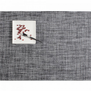 Салфетка подстановочная, жаккардовое плетение, винил, (36х48) Black+White, серия Boucle, CHILEWICH, США, CHILEWICH (США)